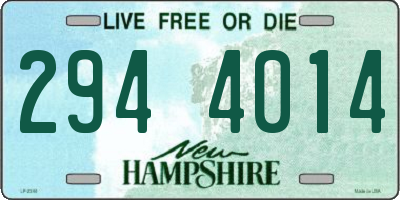 NH license plate 2944014