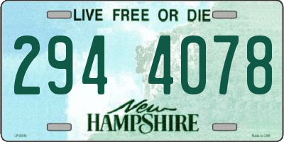 NH license plate 2944078