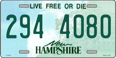 NH license plate 2944080