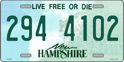 NH license plate 2944102