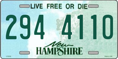 NH license plate 2944110