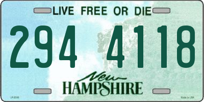 NH license plate 2944118