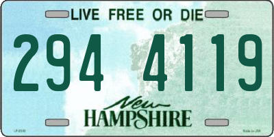 NH license plate 2944119
