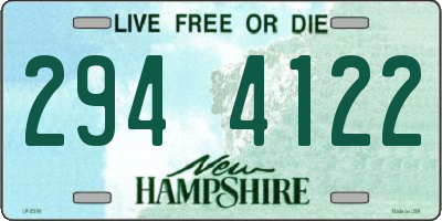 NH license plate 2944122