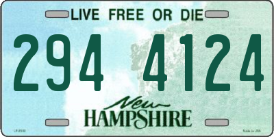 NH license plate 2944124