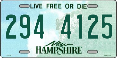 NH license plate 2944125