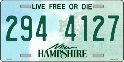 NH license plate 2944127