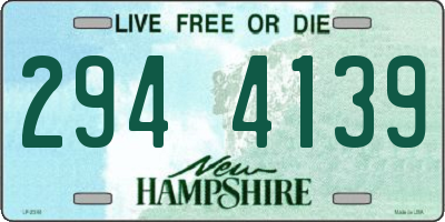 NH license plate 2944139
