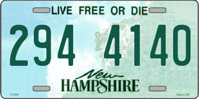 NH license plate 2944140