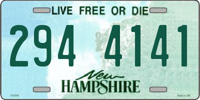 NH license plate 2944141