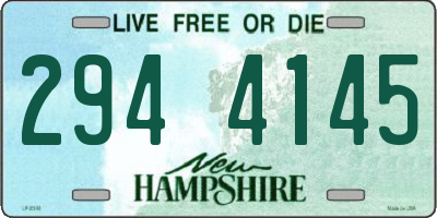 NH license plate 2944145