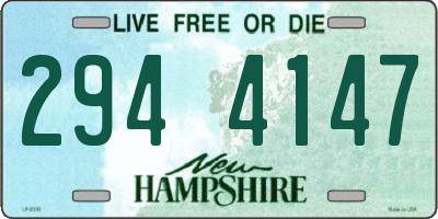 NH license plate 2944147