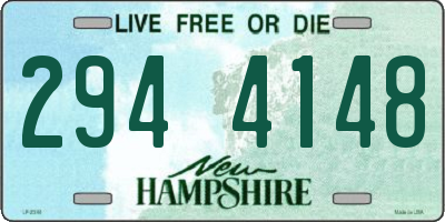 NH license plate 2944148