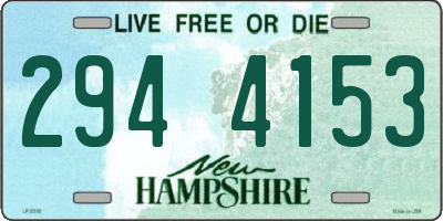 NH license plate 2944153
