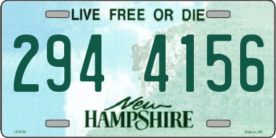NH license plate 2944156