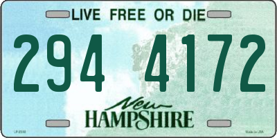 NH license plate 2944172
