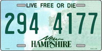 NH license plate 2944177