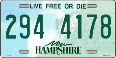 NH license plate 2944178