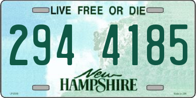 NH license plate 2944185