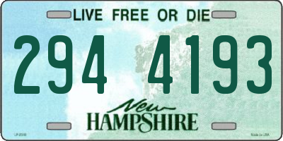 NH license plate 2944193
