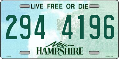 NH license plate 2944196