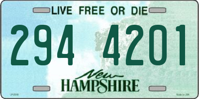 NH license plate 2944201