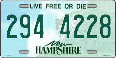 NH license plate 2944228