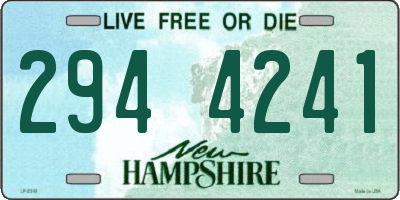 NH license plate 2944241