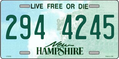 NH license plate 2944245