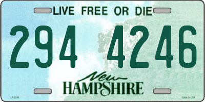 NH license plate 2944246