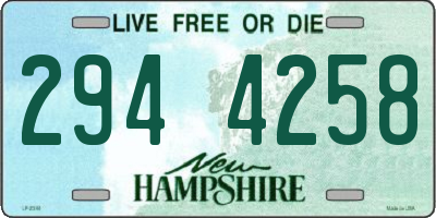 NH license plate 2944258