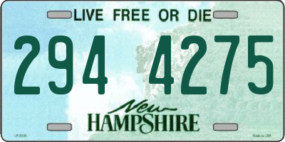 NH license plate 2944275