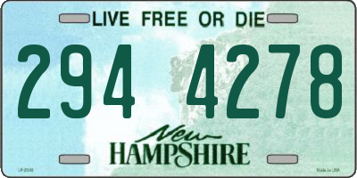 NH license plate 2944278