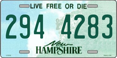 NH license plate 2944283