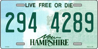 NH license plate 2944289