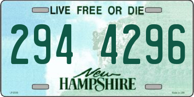 NH license plate 2944296