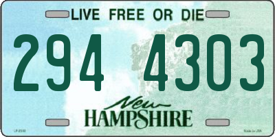 NH license plate 2944303