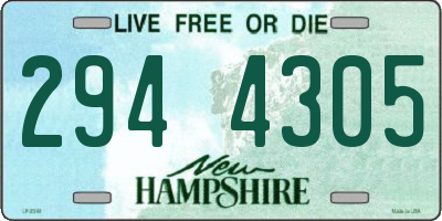 NH license plate 2944305