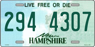 NH license plate 2944307