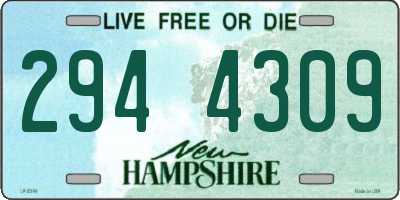 NH license plate 2944309