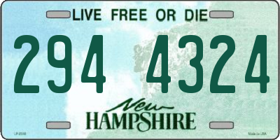 NH license plate 2944324