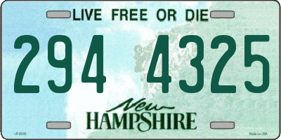 NH license plate 2944325