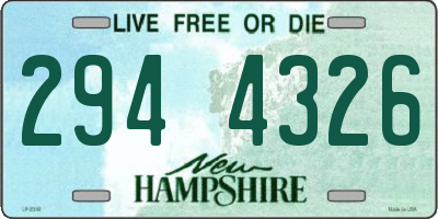 NH license plate 2944326