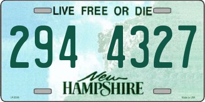 NH license plate 2944327