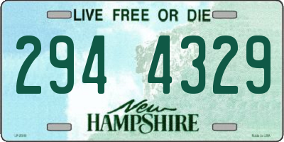 NH license plate 2944329