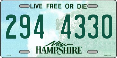 NH license plate 2944330