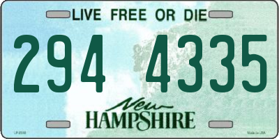 NH license plate 2944335