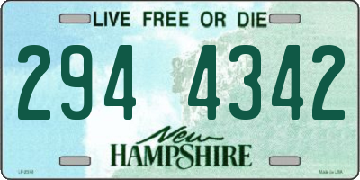 NH license plate 2944342