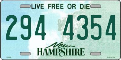 NH license plate 2944354