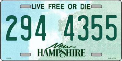 NH license plate 2944355
